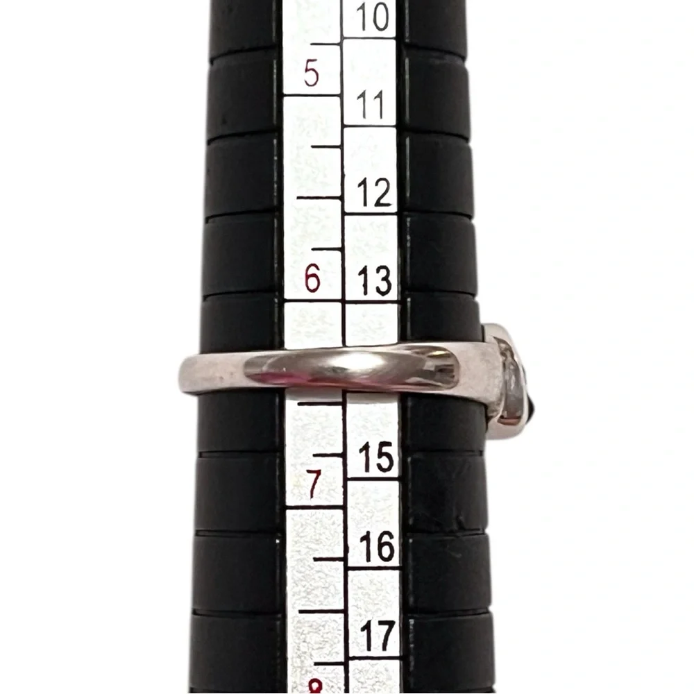 Artisan Sterling Silver Teardrop Moldavite Ring Size 6.25 - Picture 7 of 7